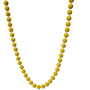Elegant Retro 50s 60s Yellow Beaded Necklace Classic Minimalist Fashion Jewelry